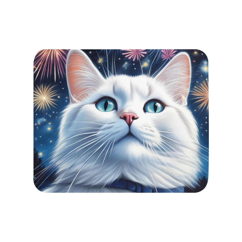 PugMug Custom White Companion Cat Mouse Pad
