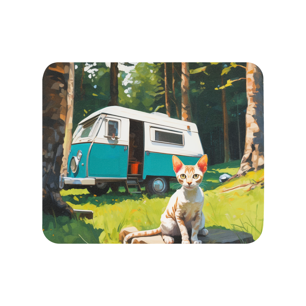 PugMug Custom Tabby Devon Rex Cat Mouse Pad