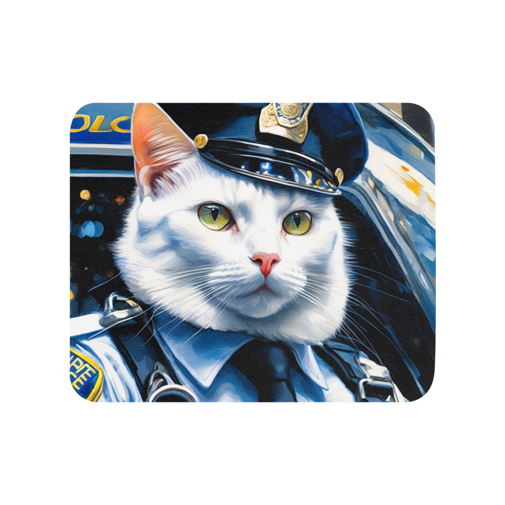 PugMug Custom White Companion Cat Mouse Pad
