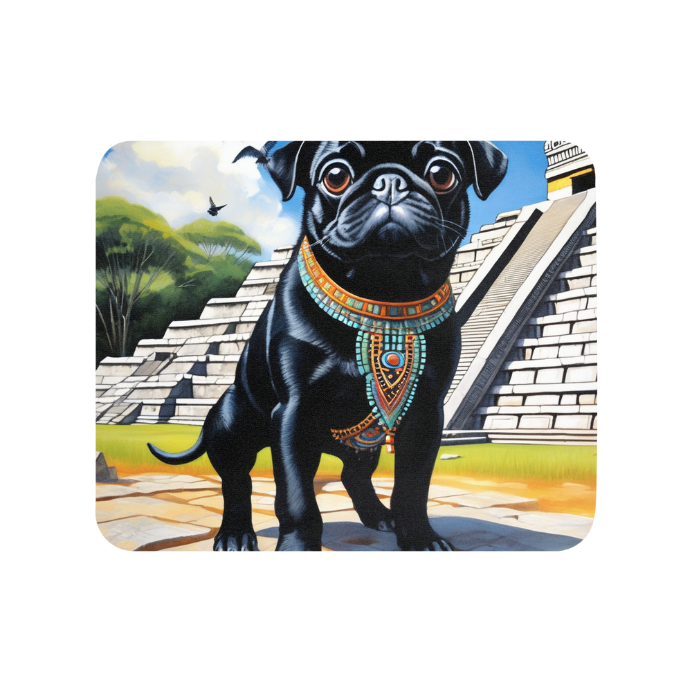 PugMug Custom Black Pug Mouse Pad