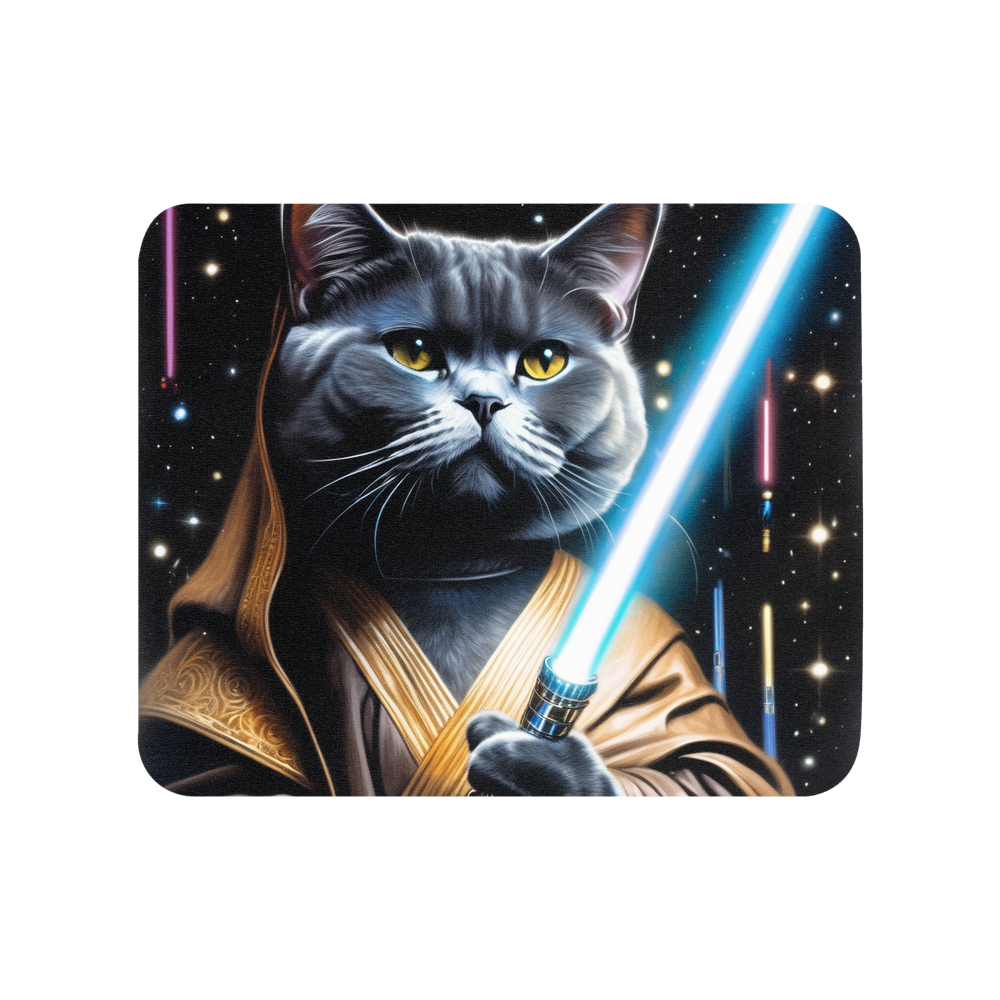 PugMug Custom Black British Shorthair Cat Mouse Pad