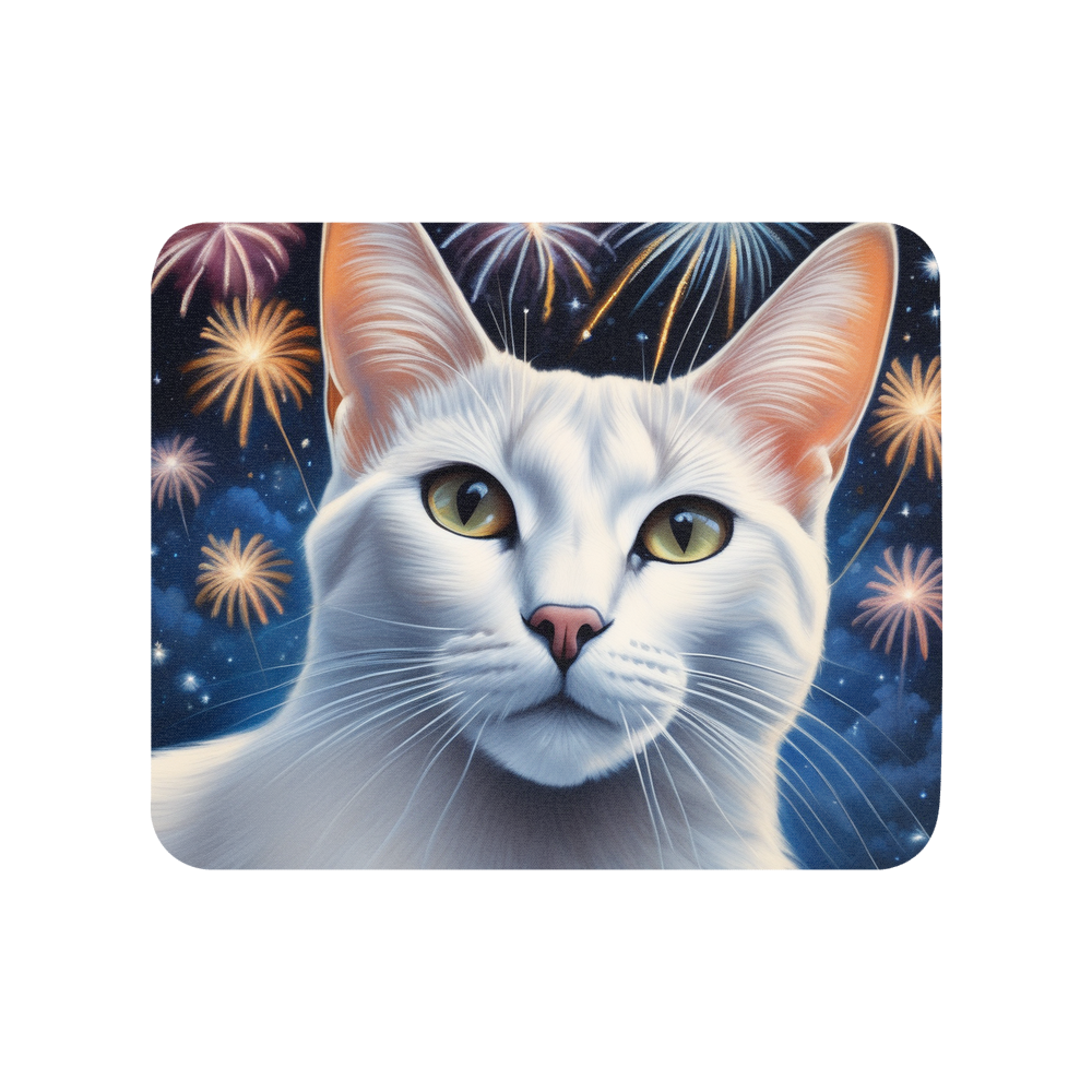 PugMug Custom White Abyssinian Cat Mouse Pad