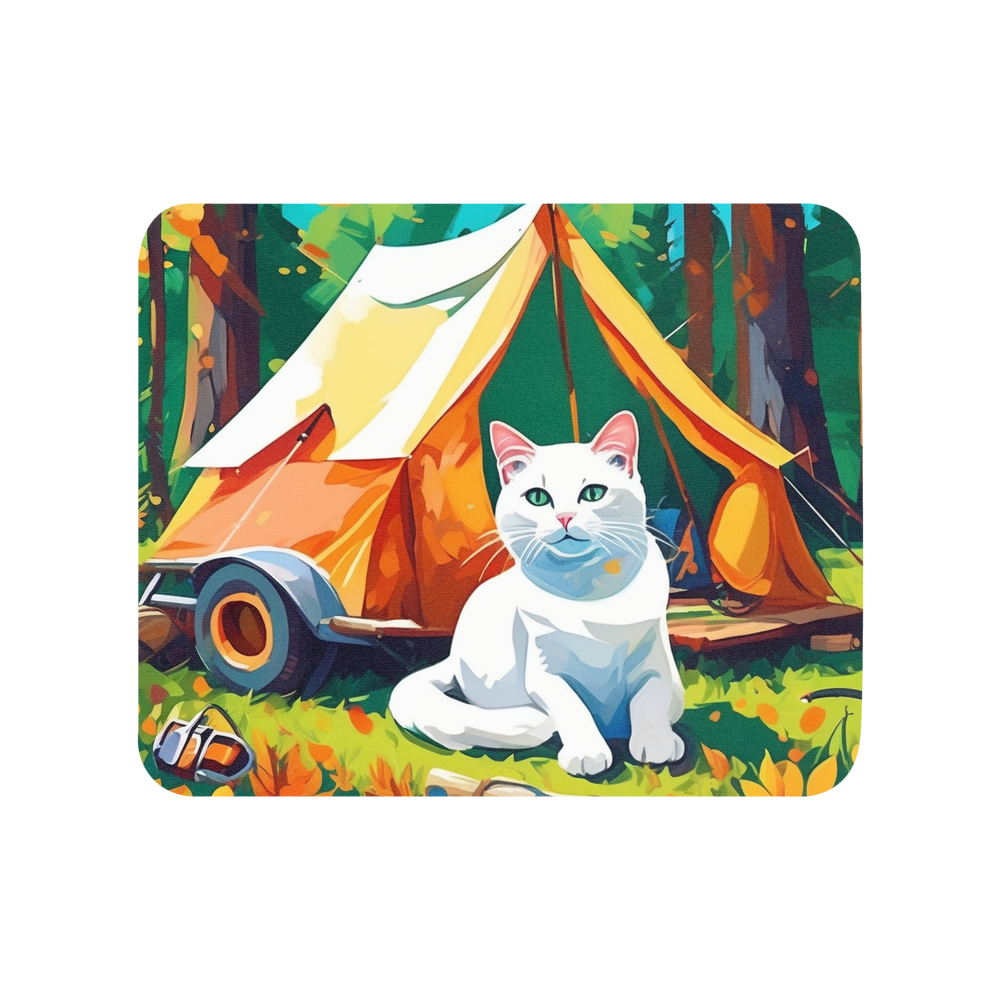 PugMug Custom White Companion Cat Mouse Pad