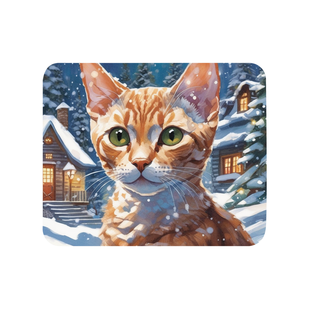 PugMug Custom Tabby Devon Rex Cat Mouse Pad
