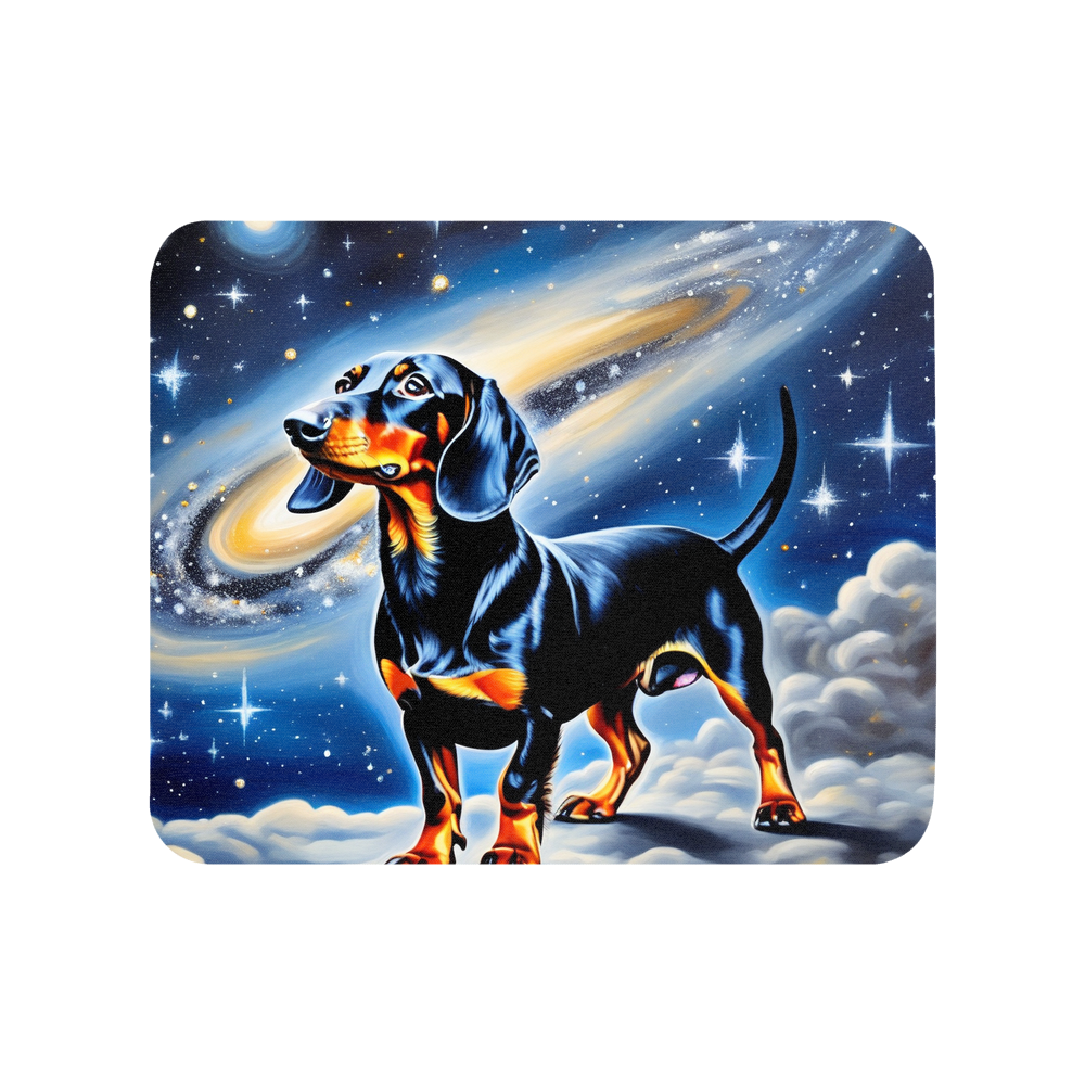 PugMug Custom Black Dachshund Mouse Pad