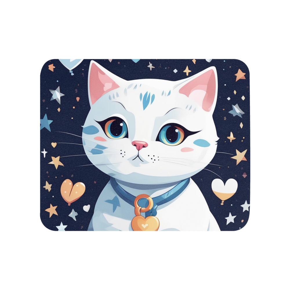 PugMug Custom White Companion Cat Mouse Pad