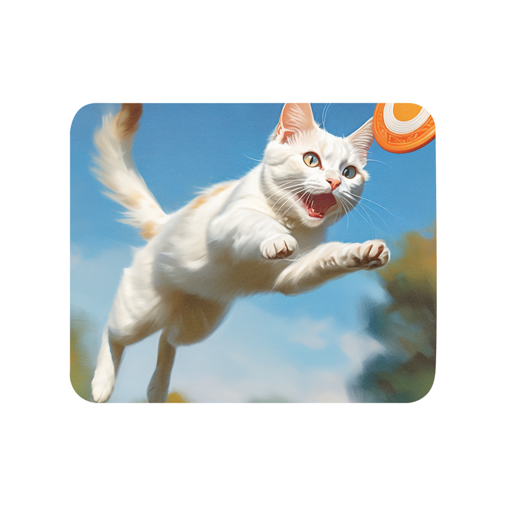 PugMug Custom White Companion Cat Mouse Pad