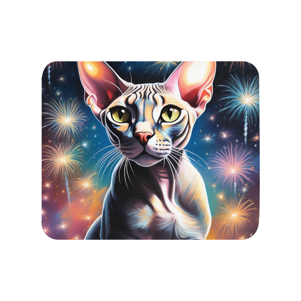 PugMug Custom Tabby Sphynx Cat Mouse Pad