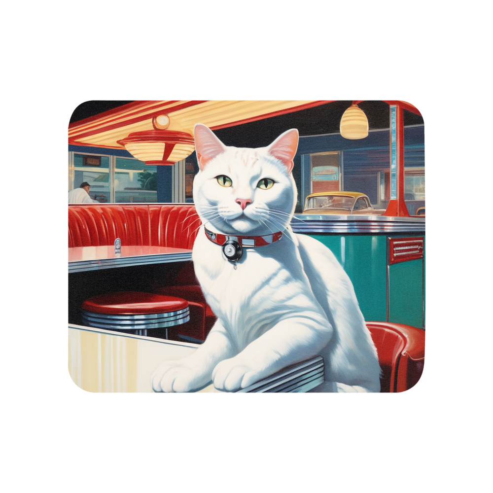 PugMug Custom White Companion Cat Mouse Pad