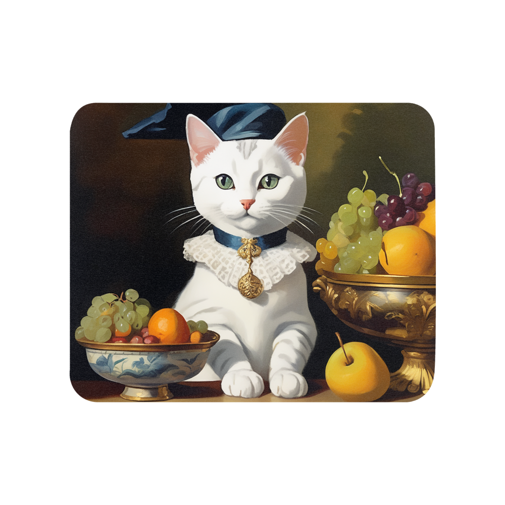 PugMug Custom White American Shorthair Cat Mouse Pad