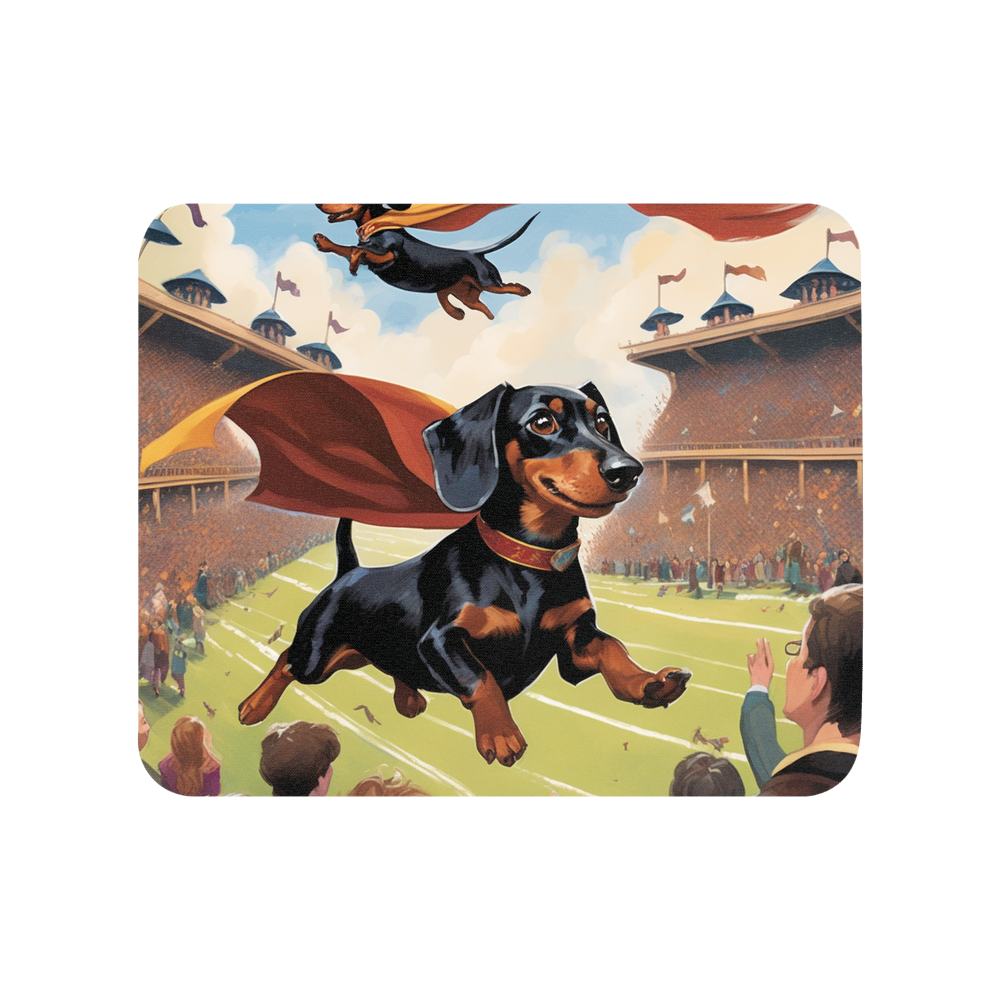 PugMug Custom Black Dachshund Mouse Pad