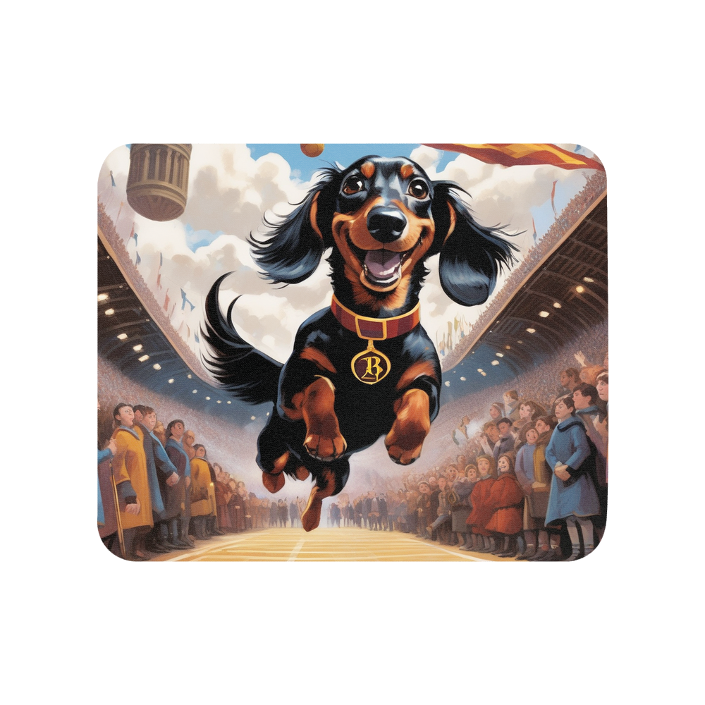 PugMug Custom Black Dachshund Mouse Pad