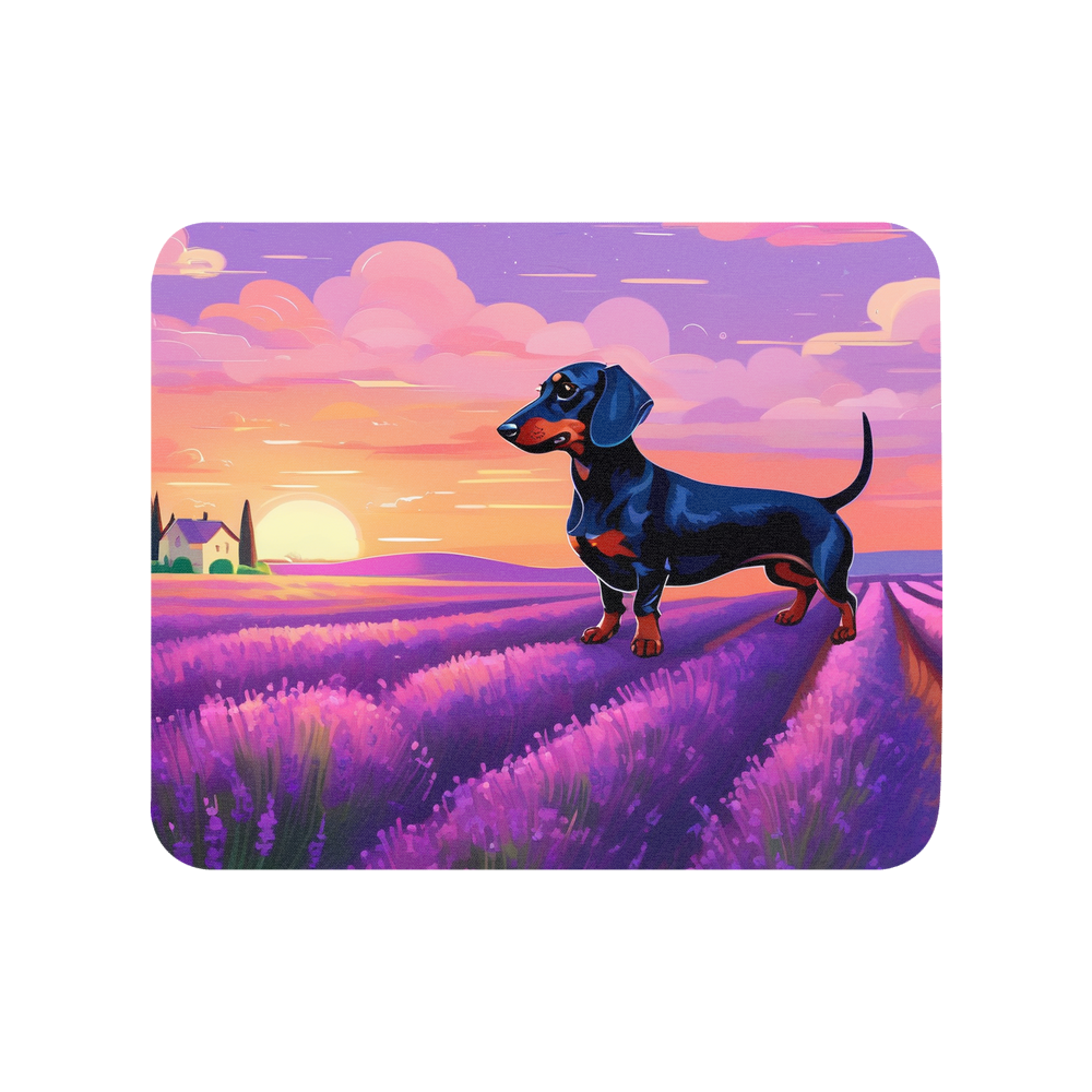 PugMug Custom Black Dachshund Mouse Pad