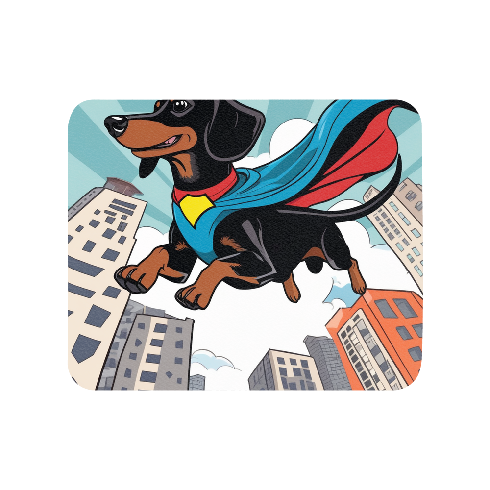 PugMug Custom Black Dachshund Mouse Pad