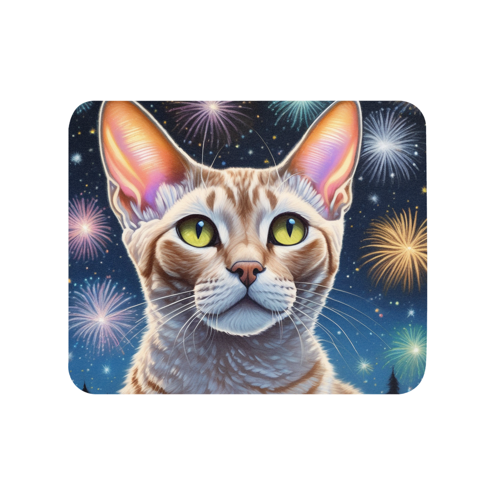 PugMug Custom Tabby Devon Rex Cat Mouse Pad