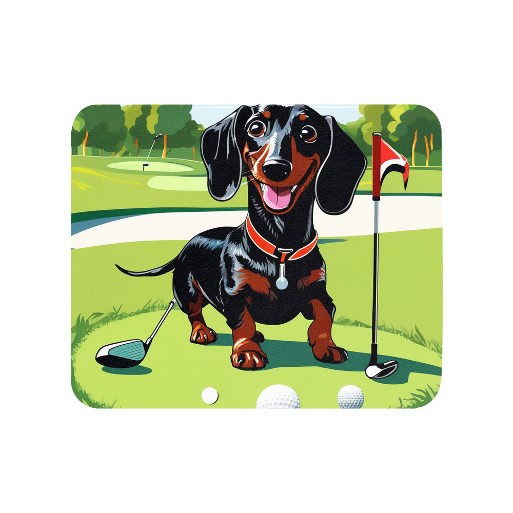 PugMug Custom Black Dachshund Mouse Pad