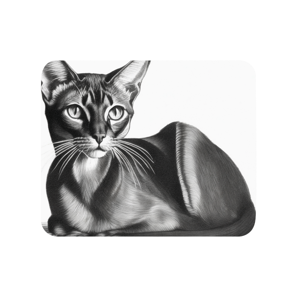 PugMug Custom Black Abyssinian Cat Mouse Pad