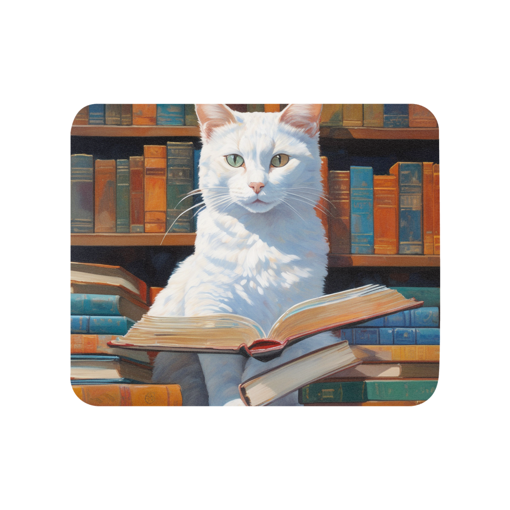 PugMug Custom White Companion Cat Mouse Pad