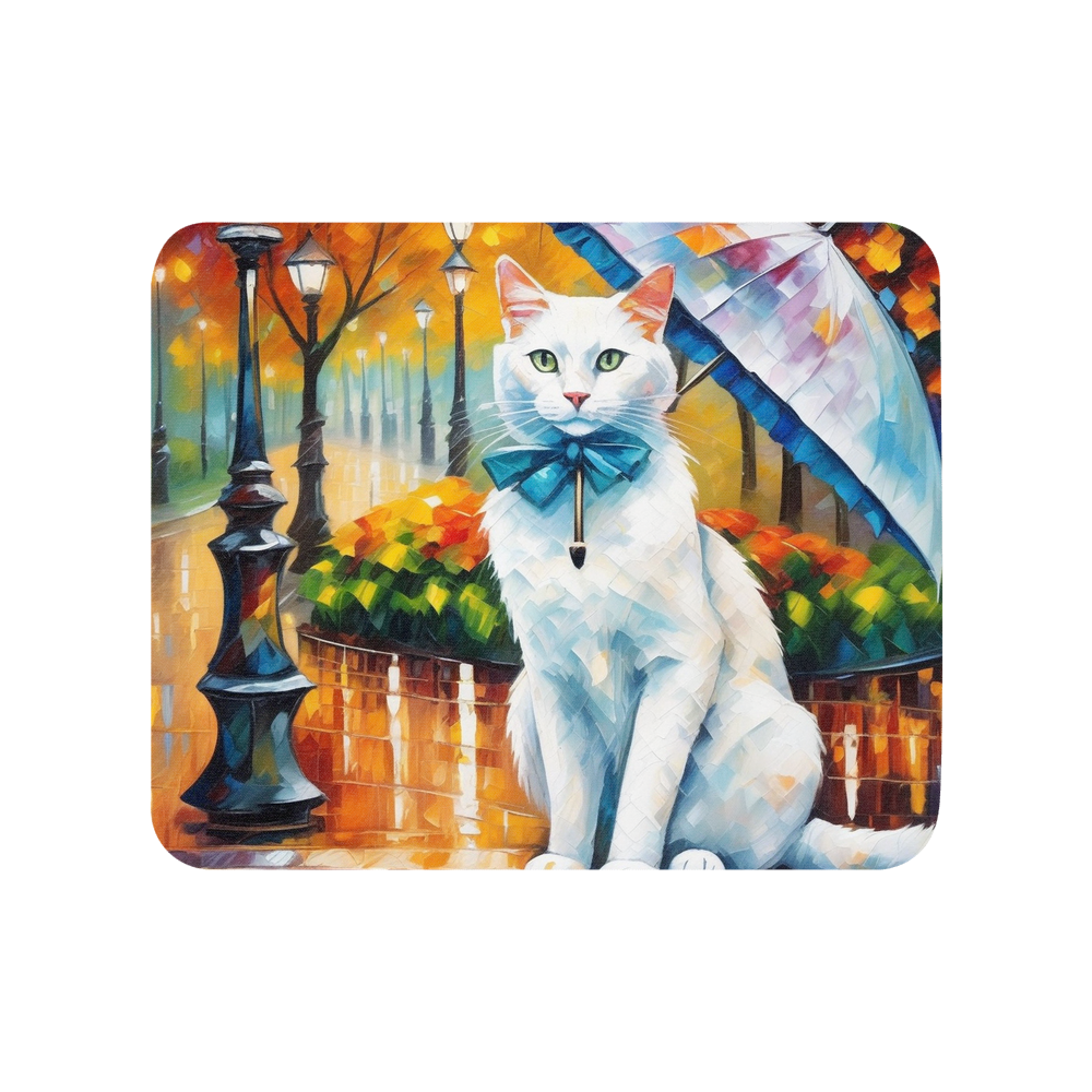 PugMug Custom White Companion Cat Mouse Pad