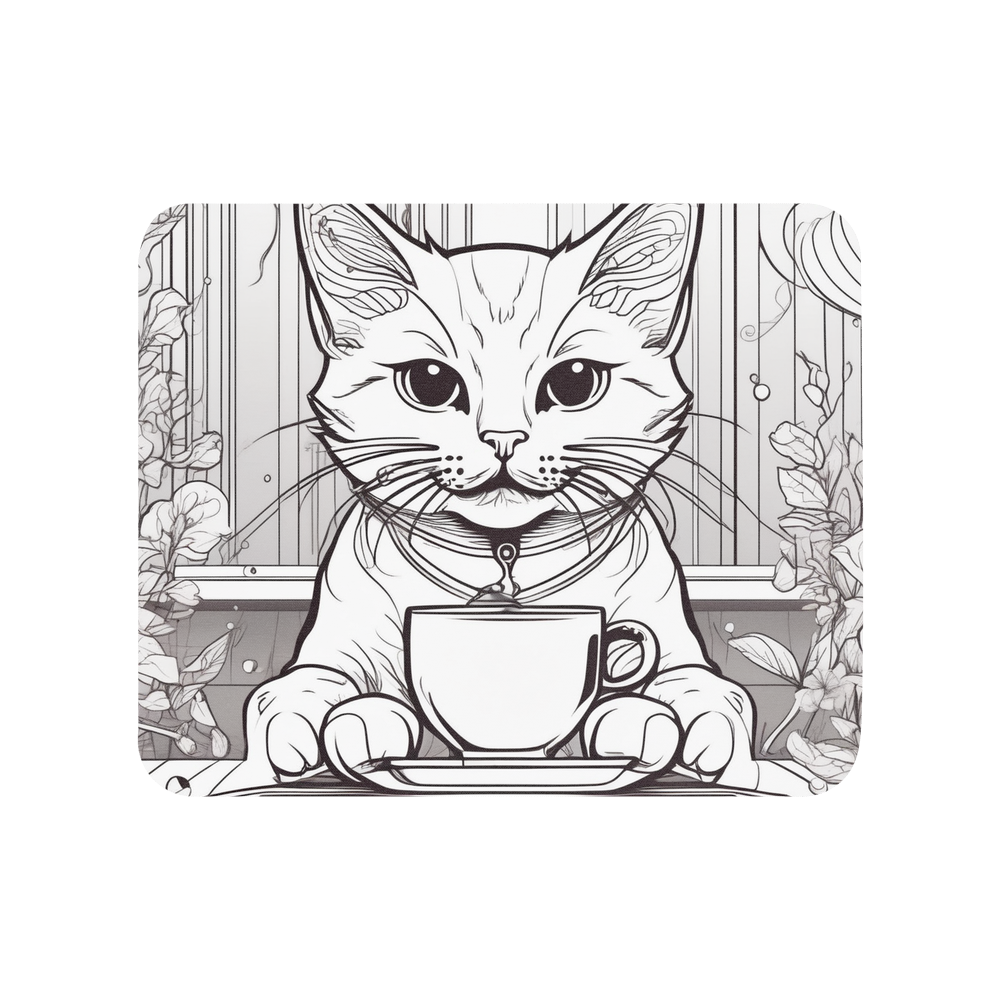 PugMug Custom White Companion Cat Mouse Pad