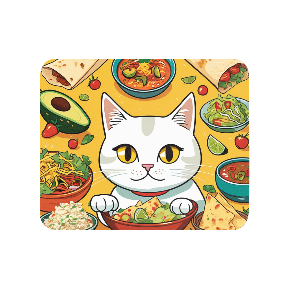 PugMug Custom White Companion Cat Mouse Pad
