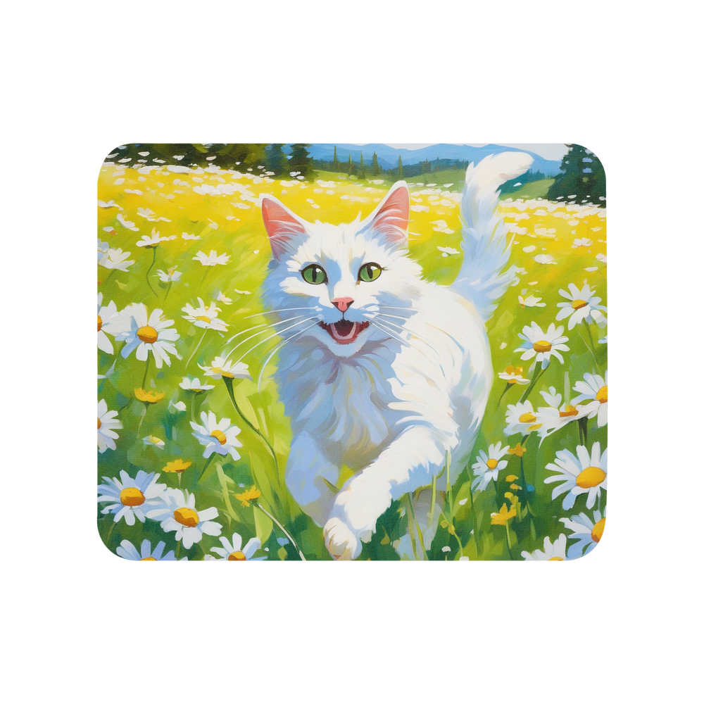 PugMug Custom White Companion Cat Mouse Pad