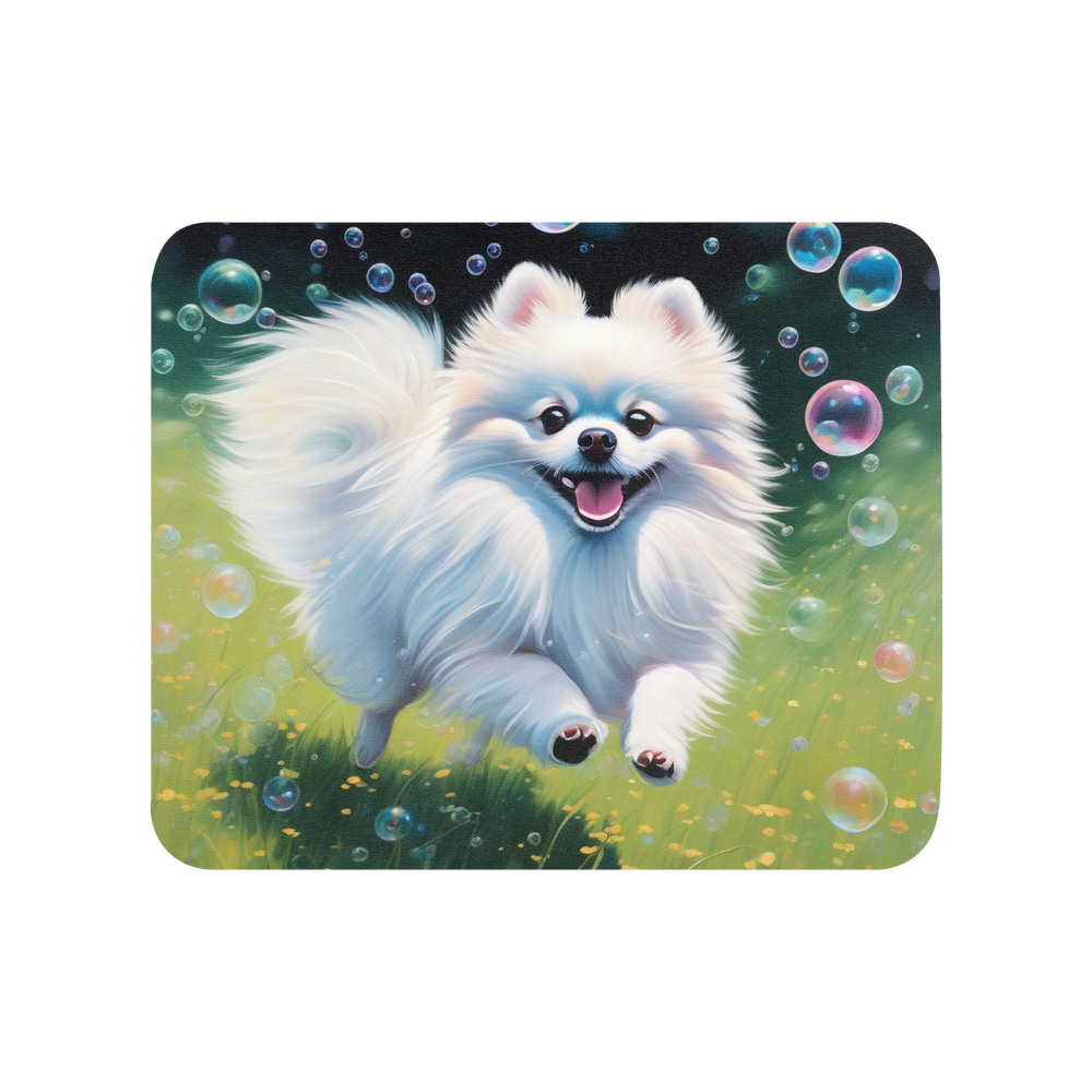 PugMug Custom White Pomeranian Mouse Pad