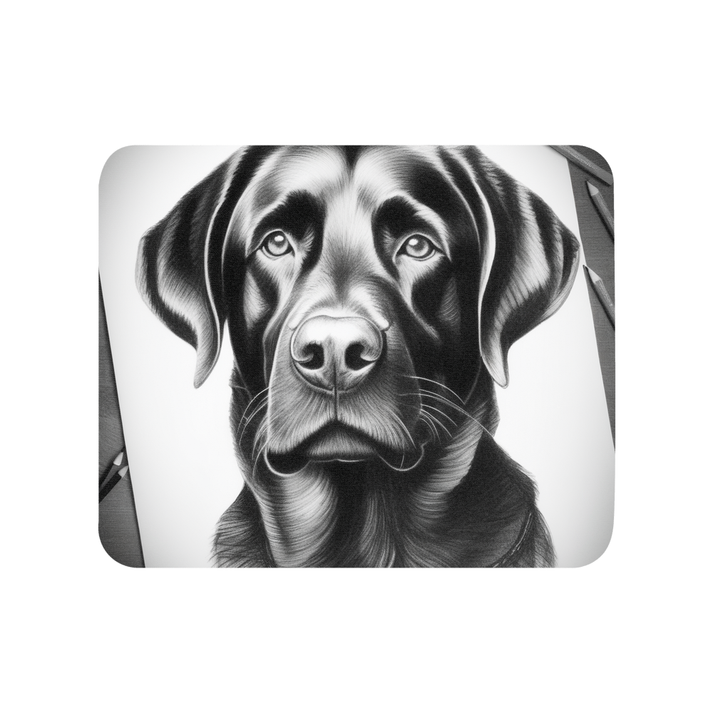 PugMug Custom Black Labrador Retriever Mouse Pad