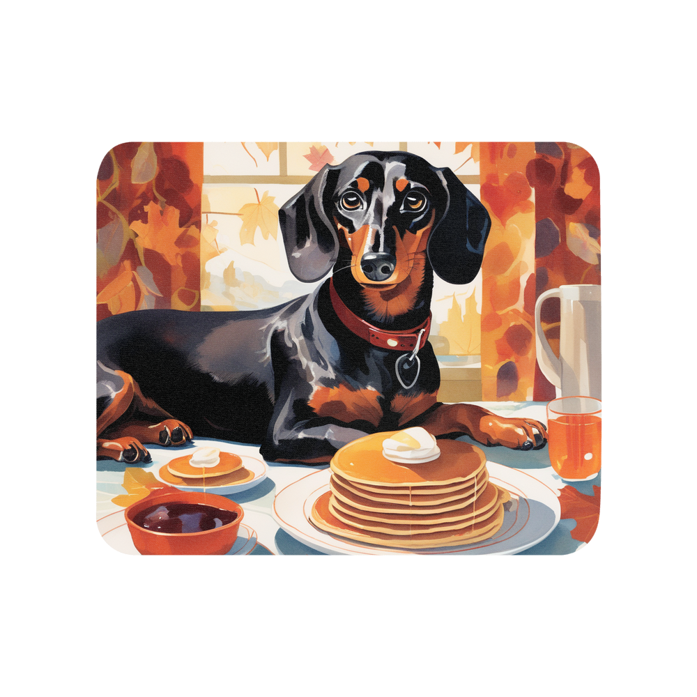 PugMug Custom Black Dachshund Mouse Pad