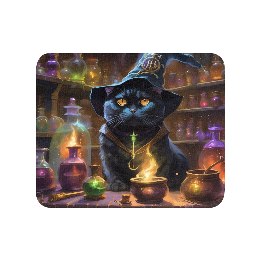 PugMug Custom Black Scottish Fold Cat Mouse Pad