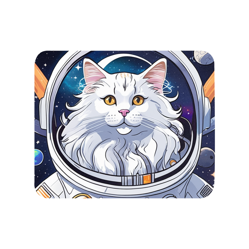 PugMug Custom White Maine Coon Cat Mouse Pad