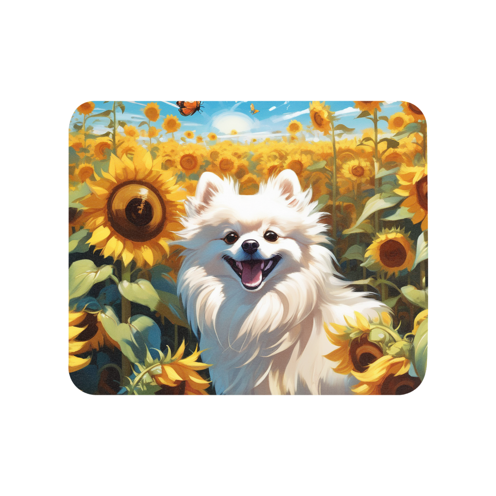 PugMug Custom White Pomeranian Mouse Pad