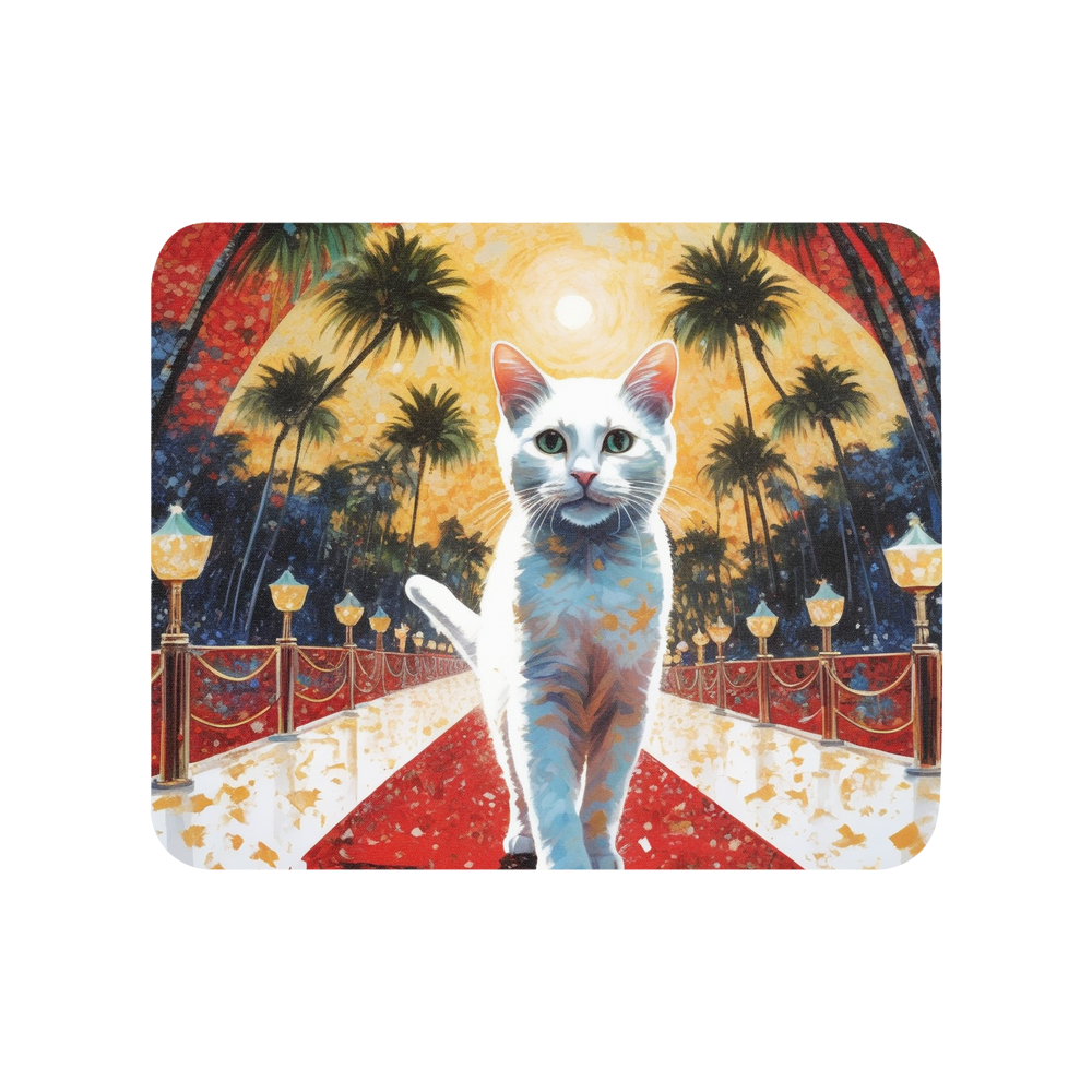 PugMug Custom White Companion Cat Mouse Pad