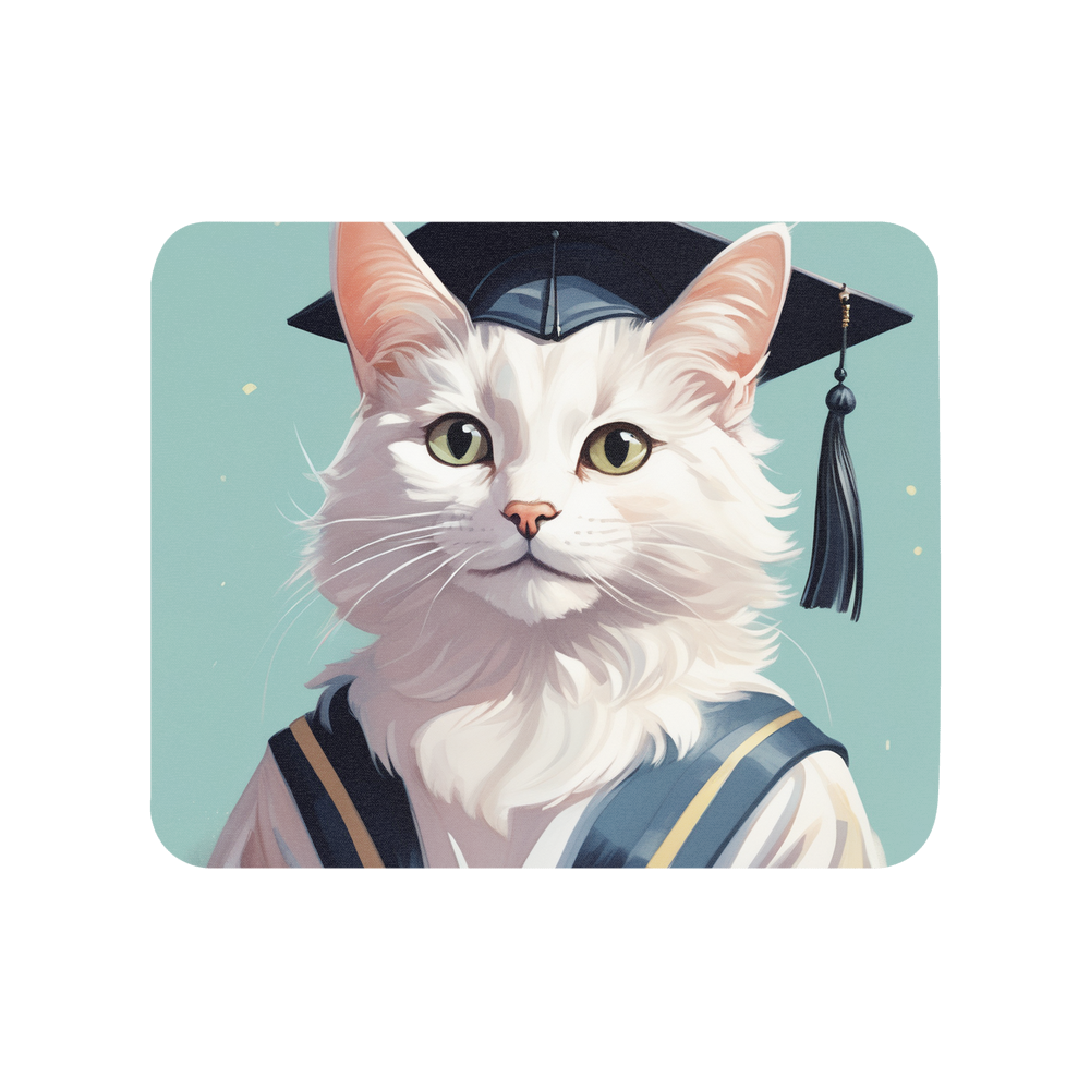 PugMug Custom White Companion Cat Mouse Pad