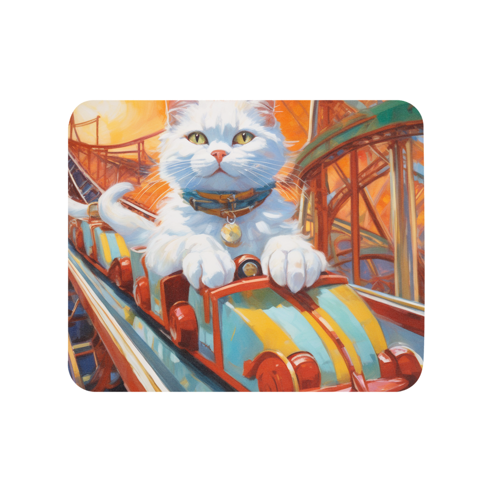 PugMug Custom White Companion Cat Mouse Pad
