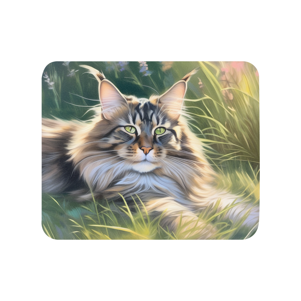 PugMug Custom Tabby Maine Coon Cat Mouse Pad