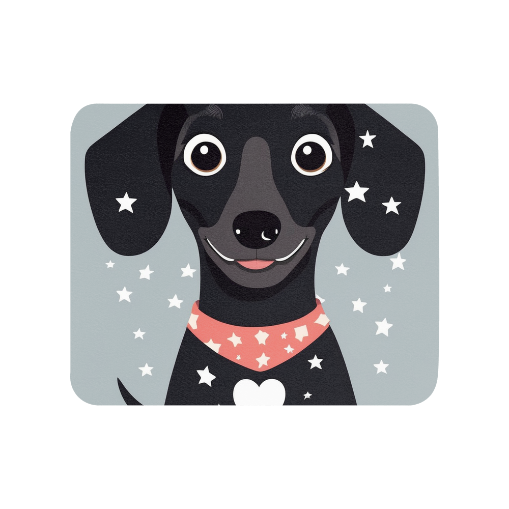 PugMug Custom Black Dachshund Mouse Pad