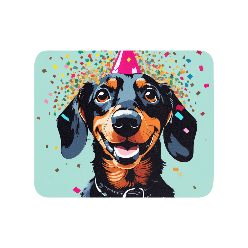 PugMug Custom Black Dachshund Mouse Pad