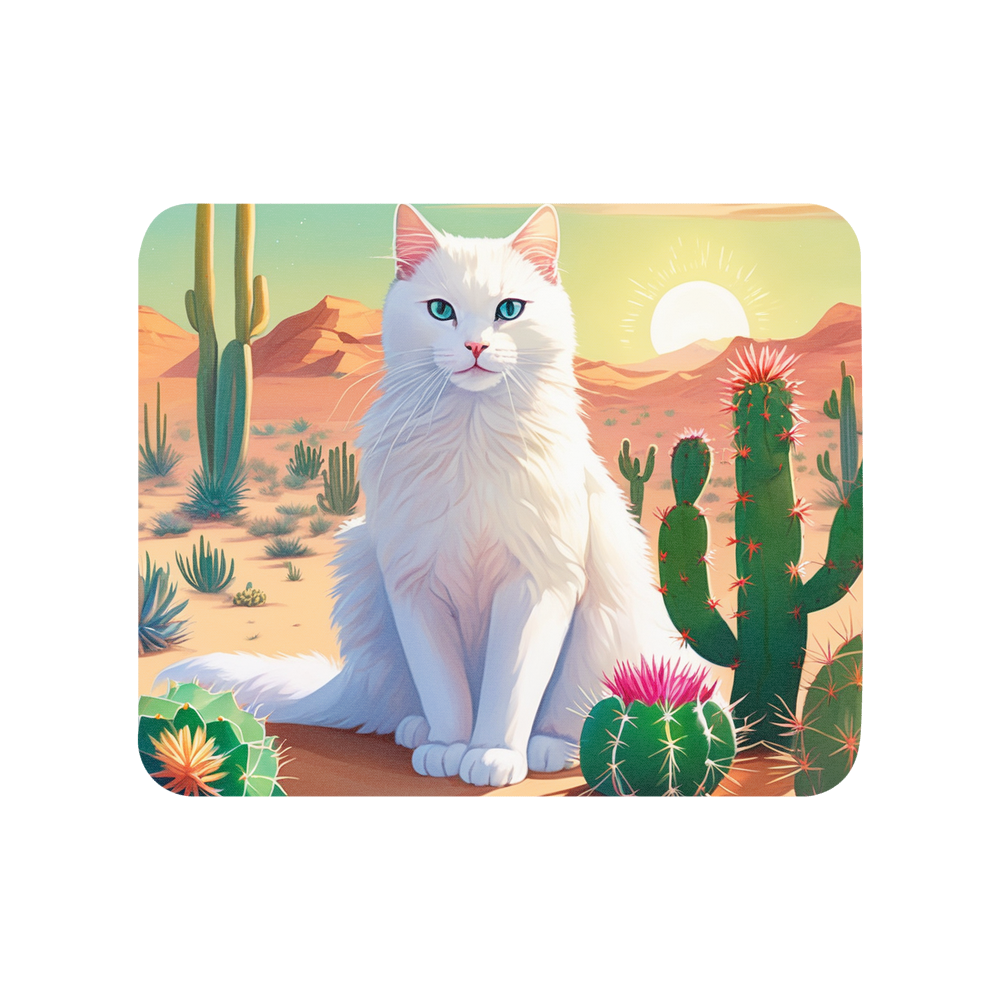 PugMug Custom White Companion Cat Mouse Pad