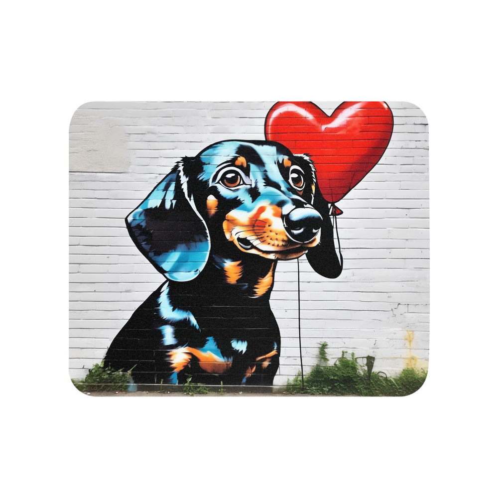 PugMug Custom Black Dachshund Mouse Pad