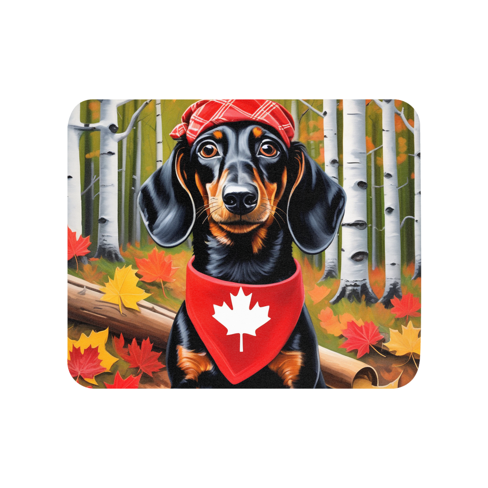 PugMug Custom Black Dachshund Mouse Pad