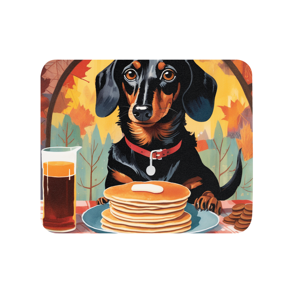 PugMug Custom Black Dachshund Mouse Pad