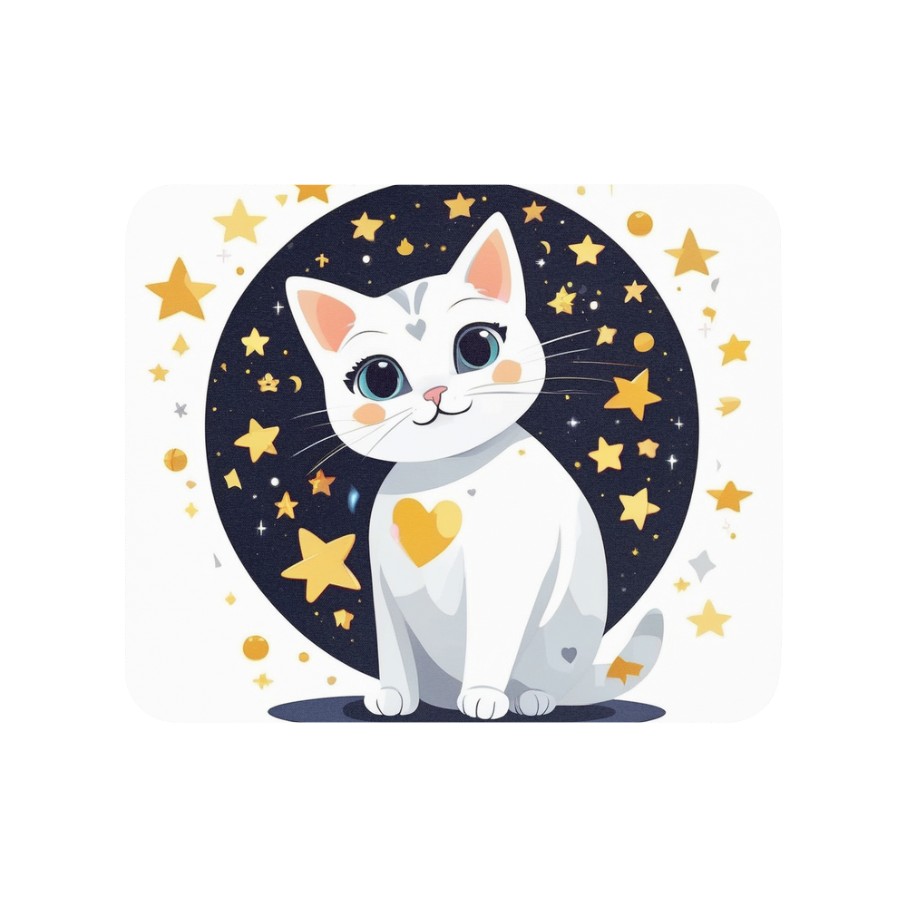 PugMug Custom White Companion Cat Mouse Pad