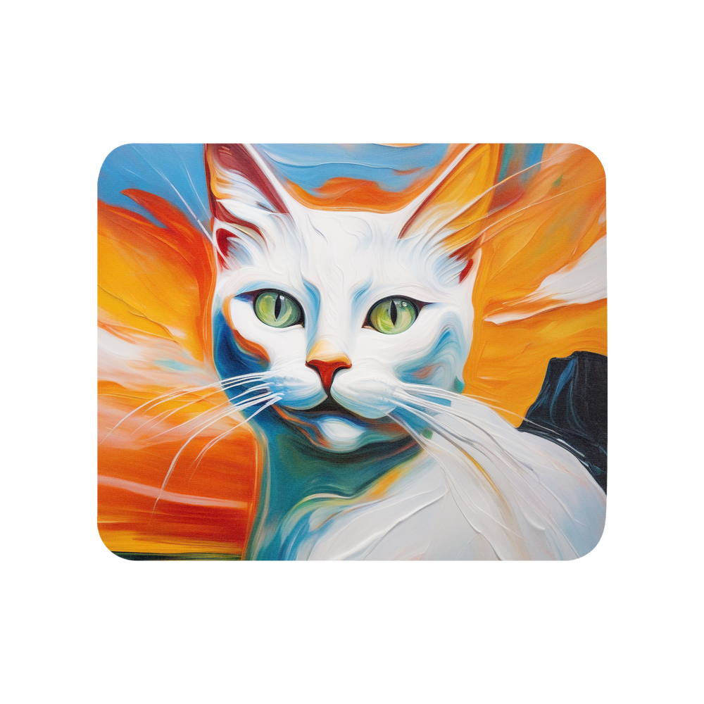 PugMug Custom White Companion Cat Mouse Pad