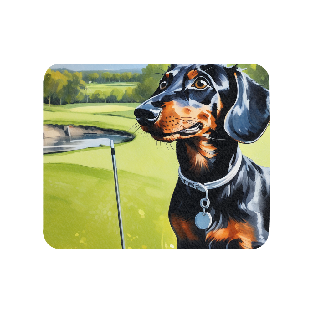 PugMug Custom Black Dachshund Mouse Pad