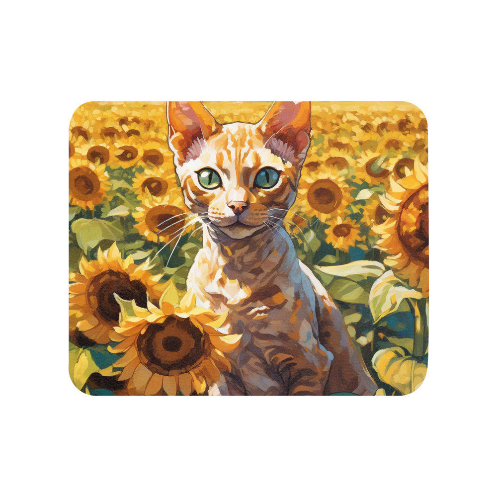 PugMug Custom Tabby Devon Rex Cat Mouse Pad