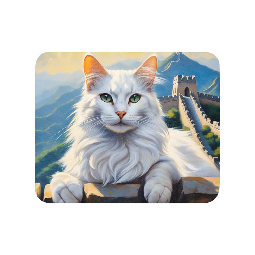 PugMug Custom White Companion Cat Mouse Pad