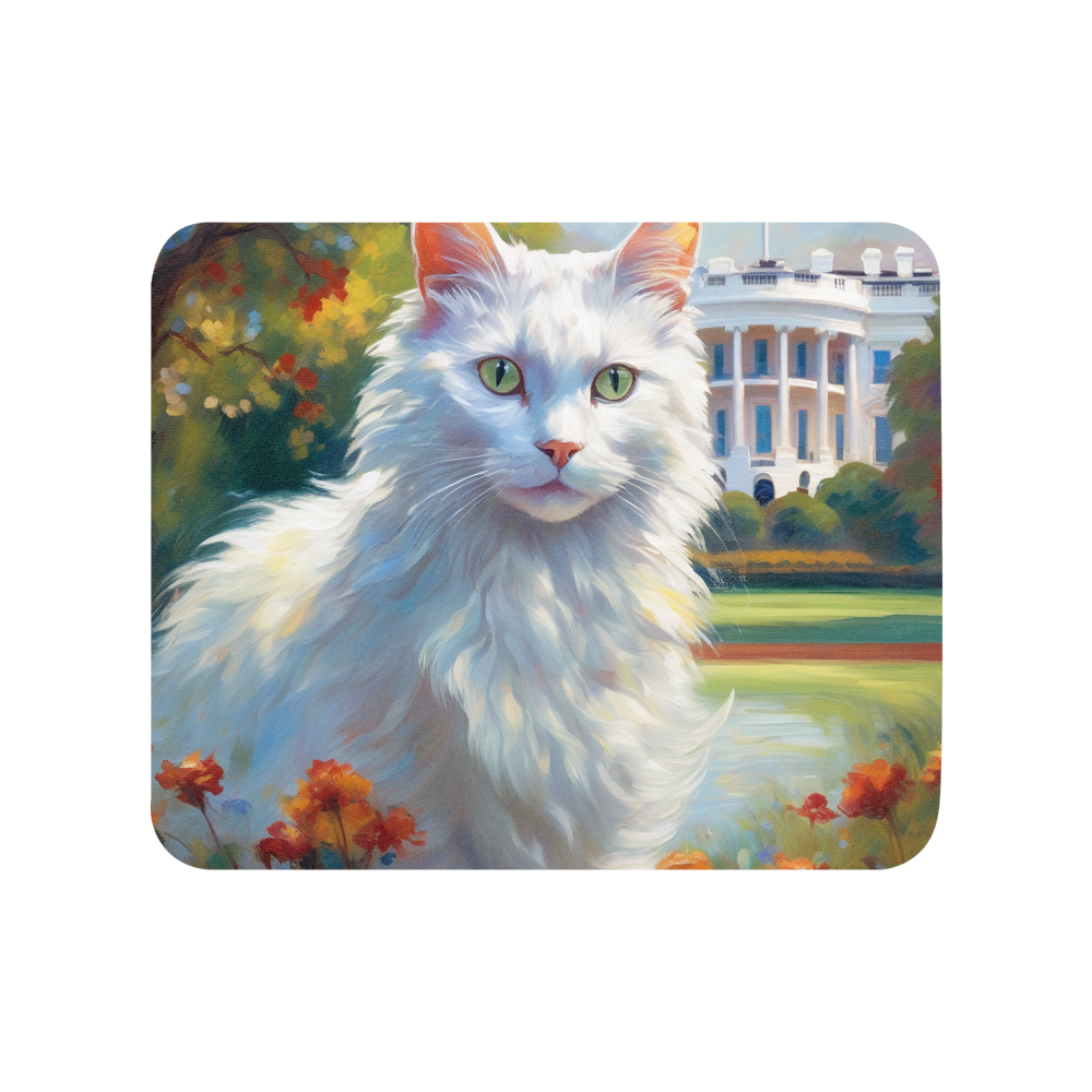 PugMug Custom White Companion Cat Mouse Pad