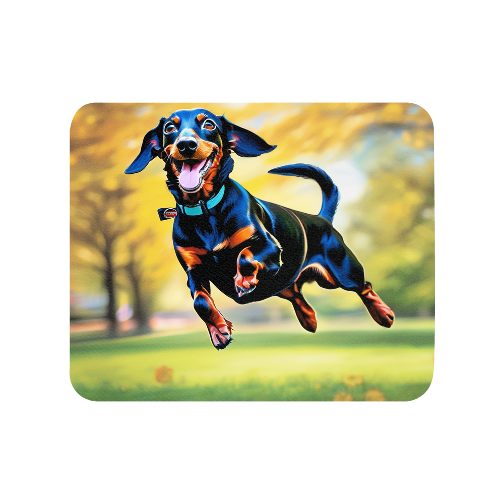PugMug Custom Black Dachshund Mouse Pad