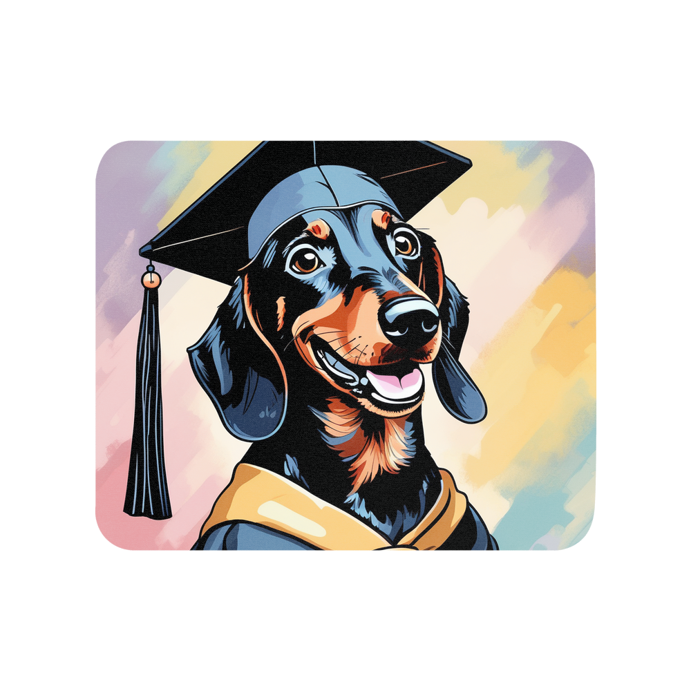 PugMug Custom Black Dachshund Mouse Pad